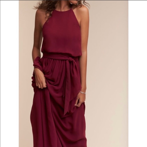 BHLDN Dresses & Skirts - BHLDN Alana Dress in Black Cherry